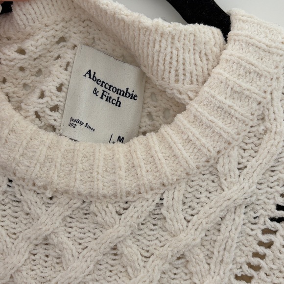 Abercrombie & Fitch Textural Stitch Cable Crew Sweater - Picture 5 of 11